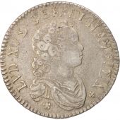 France, Louis XV, 1/2 cu Vertugadin, 1/2 ECU, 44 Sols, 1716, Paris