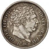 Great Britain, George III, Shilling, 1816, AU(50-53), Silver, KM:666