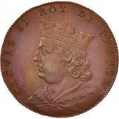 France, Medal, Clovis II, History, XIXth Century, MS(64), Copper, 33