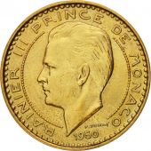 Monaco, Rainier III, 10 Francs, 1950, AU(50-53), Aluminum-Bronze, KM:130