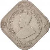 INDIA-BRITISH, George V, 2 Annas, 1918, Bombay, TB, Copper-nickel, KM:516
