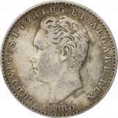 Portugal, Luiz I, 100 Reis, 1880, Lisbon, AU(50-53), Silver, KM:510