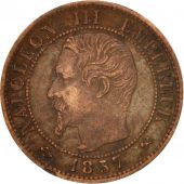 France, Napoleon III, Napolon III, Centime, 1857, Rouen, EF(40-45), Bronze
