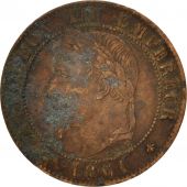 France, Napoleon III, Napolon III, Centime, 1861, Paris, TB, Bronze