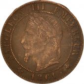 France, Napoleon III, Napolon III, Centime, 1861, Paris, TB+, Bronze