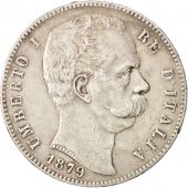 Italie, Umberto I, 5 Lire, 1879, Rome, TB+, Argent, KM:20