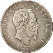 Italie, Vittorio Emanuele II, 5 Lire, 1876, Rome, TB, Argent, KM:8.4