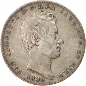 ITALIAN STATES, SARDINIA, Carlo Alberto, 5 Lire, 1837, Genoa, VF(30-35)