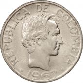 Colombia, 20 Centavos, 1967, MS(63), Nickel Clad Steel, KM:227