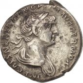 Trajan, Denarius, 116-117, Roma, AU(50-53), Silver, RIC:353