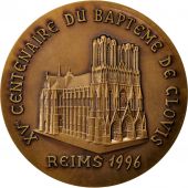 France, Medal, Ville de Reims, XVe Centenaire du baptme de Clovis, History
