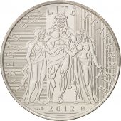 France, 10 Euro, 2012, MS(64), Silver, KM:2073