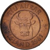 Iceland, 10 Aurar, 1981, AU(55-58), Bronze, KM:25