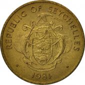 Seychelles, 10 Cents, 1981, British Royal Mint, AU(55-58), Brass, KM:44