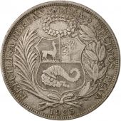 Peru, Sol, 1925, Philadelphia, EF(40-45), Silver, KM:218.1