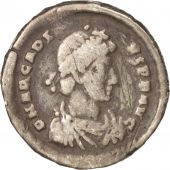 Arcadius, Siliqua, 392-395, Constantinople, TB+, Argent, RIC:IX 77e