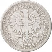 Poland, 2 Zlote, 1958, Warsaw, EF(40-45), Aluminum, KM:46