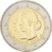 Monaco, 2 Euro, 2011, MS(65-70), Bi-Metallic, KM:196