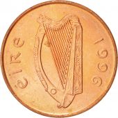 IRELAND REPUBLIC, 2 Pence, 1996, SUP+, Copper Plated Steel, KM:21a