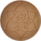 Morocco, Yusuf, 5 Mazunas, 1921, bi-Bariz, Paris, AU(50-53), Bronze, KM:28.1