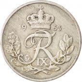 Denmark, Frederik IX, 10 re, 1953, Copenhagen, EF(40-45), Copper-nickel