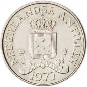 Netherlands Antilles, Beatrix, 25 Cents, 1977, AU(50-53), Nickel, KM:11
