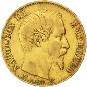 Second Empire, 20 Francs Napoléon III tête nue 1855 D, KM 781.3