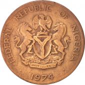 Nigeria, Elizabeth II, Kobo, 1974, EF(40-45), Bronze, KM:8.1