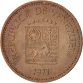 Venezuela, 5 Centimos, 1977, AU(50-53), Copper Clad Steel, KM:49