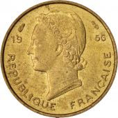 French West Africa, 5 Francs, 1956, AU(50-53), Aluminum-Bronze, KM:5