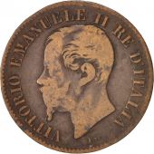 Italy, Vittorio Emanuele II, 2 Centesimi, 1867, Torino, VF(20-25), Copper