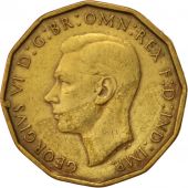 Grande-Bretagne, George VI, 3 Pence, 1944, TTB, Nickel-brass, KM:849