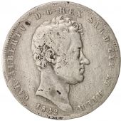 tats italiens, SARDINIA, Carlo Alberto, 5 Lire, 1842, Genoa, TB, Argent