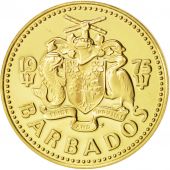 Barbados, 5 Cents, 1975, Franklin Mint, FDC, Brass, KM:11