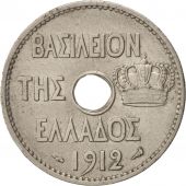 Greece, George I, 10 Lepta, 1912, EF(40-45), Nickel, KM:63