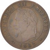 France, Napoleon III, Napolon III, Centime, 1862, Paris, AU(50-53), Bronze