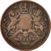 INDIA-BRITISH, 1/2 Anna, 1835, TB, Cuivre, KM:447.1