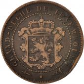Luxembourg, William III, 2-1/2 Centimes, 1854, Utrecht, TB, Bronze, KM:21