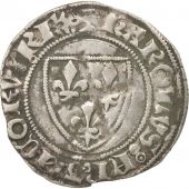 France, Charles VII, Blanc Gunar, Tournai, TTB, Billon, Duplessy:478