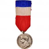 France, Mdaille dhonneur du travail, Medal, 1977, Trs bon tat, Argent, 27
