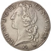 France, Louis XV, cu au bandeau, Ecu, 1760, Lille, AU(50-53), Silver