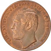Sude, Carl XV Adolf, 2 re, 1872, SUP, Bronze, KM:706