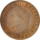 France, Napoleon III, Napolon III, Centime, 1862, Paris, MS(63), Bronze