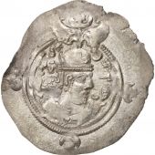 Xusros II, Drachm, 630 AD, AU(50-53), Silver