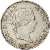 Spain, Isabel II, Escudo, 1867, VF(30-35), Silver, KM:626.1