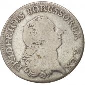 Etats allemands, PRUSSIA, Friedrich II, 1/3 Thaler, 1/2 Gulden, 1770, B+