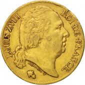 France, Louis XVIII, Louis XVIII, 20 Francs, 1818, Paris, VF(30-35), Gold