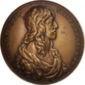 France, Medal, Royaume protg par la Vierge, Louis XIII, History, 1638, TTB
