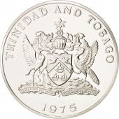 TRINIDAD & TOBAGO, 10 Dollars, 1975, Franklin Mint, FDC, Argent, KM:24a