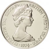 BRITISH VIRGIN ISLANDS, Elizabeth II, 5 Cents, 1974, Franklin Mint, U.S.A., FDC